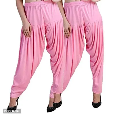 Casuals Women's Viscose Patiala Pants Combo Pack Of 2 (Multicolored)-thumb3