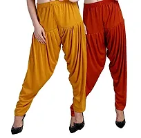 Casuals Women's Viscose Patiala Pants Combo Pack Of 2 (Multicolored)-thumb2