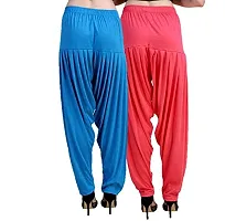 Casuals Women's Viscose Patiala Pants Combo Pack Of 2 (Multicolored)-thumb3