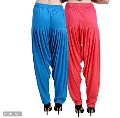 Casuals Women's Viscose Patiala Pants Combo Pack Of 2 (Multicolored)-thumb4