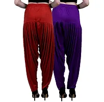 Casuals Women's Viscose Patiala Pants Combo Pack Of 2 (Multicolored)-thumb3