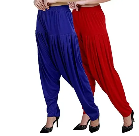 Stylish Viscose Patialas For Women - Pack Of 2