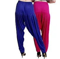 Casuals Women's Viscose Patiala Pants Combo Pack Of 2 (RoyalBlue and Deep Rani ; XL)-thumb3