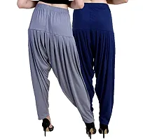 Casuals Women's Viscose Patiala Pants Combo Pack Of 2 (Multicolored)-thumb3