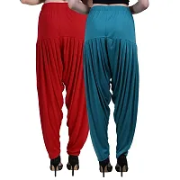 Casuals Women's Viscose Patiyala/Patiala Pants Combo Pack Of 2(Multi-Coloured)-thumb2