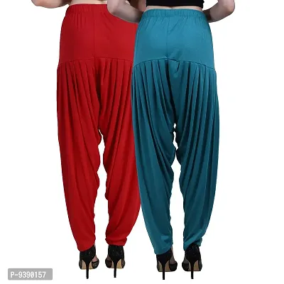 Casuals Women's Viscose Patiyala/Patiala Pants Combo Pack Of 2(Multi-Coloured)-thumb3