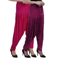 Casuals Women's Viscose Patiyala/Patiala Pants Combo Pack Of 2(Multi-Coloured)-thumb1