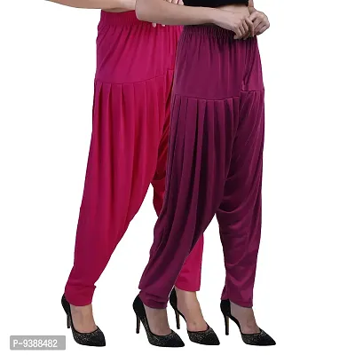 Casuals Women's Viscose Patiyala/Patiala Pants Combo Pack Of 2(Multi-Coloured)-thumb2