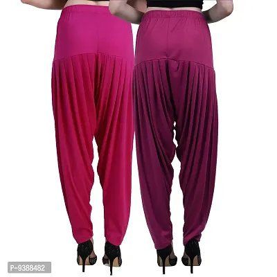 Casuals Women's Viscose Patiyala/Patiala Pants Combo Pack Of 2(Multi-Coloured)-thumb3