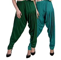 Casuals Women's Viscose Patiala Pants Combo Pack Of 2 (Multicolored)-thumb2