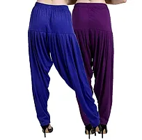 Casuals Women's Viscose Patiala Pants Combo Pack Of 2 (Multicolored)-thumb3