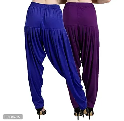 Casuals Women's Viscose Patiala Pants Combo Pack Of 2 (Multicolored)-thumb4