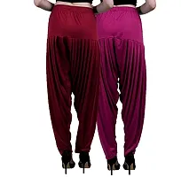 Casuals Women's Viscose Patiala Pants Combo Pack Of 2 (Maroon and Shell ; 3XL)-thumb3