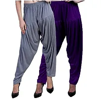 Casuals Women's Viscose Patiala Pants Combo Pack Of 2 (Multicolored)-thumb2