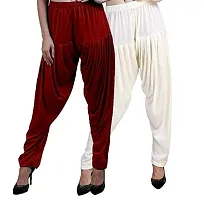 Casuals Women's Viscose Patiala Pants Combo Pack Of 2 (Multicolored)-thumb2