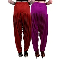 Casuals Women's Viscose Patiala Pants Combo Pack Of 2 (RedMaroon and M.Rose ; 3XL)-thumb3