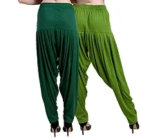 Casuals Women's Viscose Patiala Pants Combo Pack Of 2 (Multicolored)-thumb3