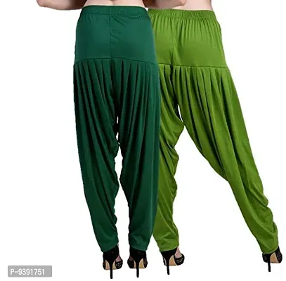 Casuals Women's Viscose Patiala Pants Combo Pack Of 2 (Multicolored)-thumb4