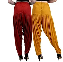 Casuals Women's Viscose Patiala Pants Combo Pack Of 2 (Multicolored)-thumb3