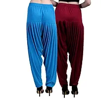 Casuals Women's Viscose Patiala Pants Combo Pack Of 2(Multicolored)-thumb3