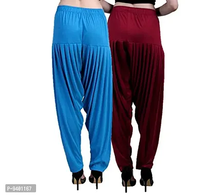 Casuals Women's Viscose Patiala Pants Combo Pack Of 2(Multicolored)-thumb4