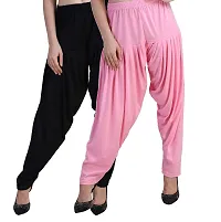 Casuals Women's Viscose Patiyala/Patiala Pants Combo Pack Of 2(Multi-Coloured)-thumb1