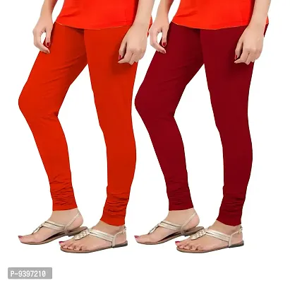 CASUALS Women's Regular Fit 4 Way Leggings Combo 2 (Red:: Maroon ; XX-Large)