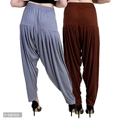 Casuals Women's Viscose Patiala Pants Combo Pack Of 2 (Multicolored)-thumb4