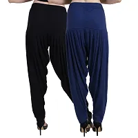 Casuals Women's Viscose Patiyala/Patiala Pants Combo 2(Black and Navy Blue; XX-Large)-thumb3