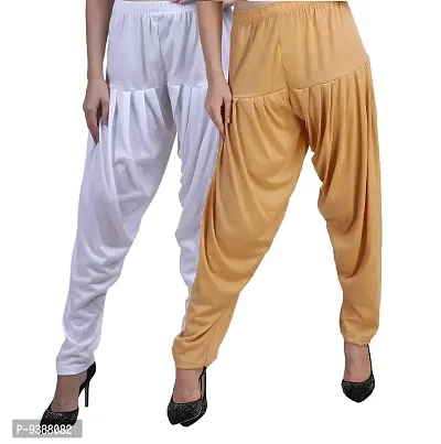 Casuals Women's Viscose Patiyala/Patiala Pants Combo Pack Of 2(Multi-Coloured)-thumb2