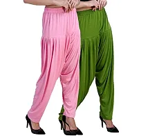 Casuals Women's Viscose Patiala Pants Combo Pack Of 2(Multicolored)-thumb1