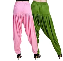 Casuals Women's Viscose Patiala Pants Combo Pack Of 2(Multicolored)-thumb3