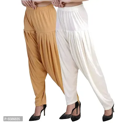 Buy Casuals Women's Viscose Patiyala/Patiala Pants Combo Pack Of 2