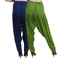 Casuals Women's Viscose Patiyala/Patiala Pants Combo 2(Navy Blue and Pista Green; XX-Large)-thumb2