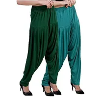 Casuals Women's Viscose Patiala Pants Combo Pack Of 2 (Multicolored)-thumb1