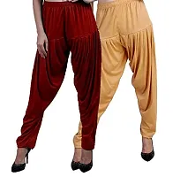 Casuals Women's Viscose Patiala Pants Combo Pack Of 2(Multicolored)-thumb2