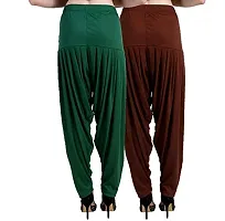 Casuals Women's Viscose Patiala Pants Combo Pack Of 2 (Multicolored)-thumb3