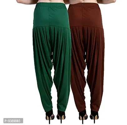 Casuals Women's Viscose Patiala Pants Combo Pack Of 2 (Multicolored)-thumb4