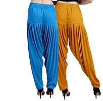 Casuals Women's Viscose Patiala Pants Combo Pack Of 2 (Multicolored)-thumb3