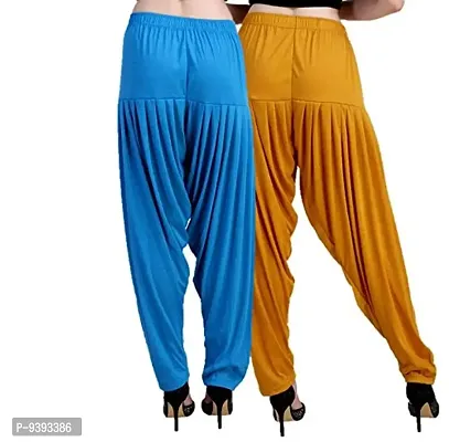 Casuals Women's Viscose Patiala Pants Combo Pack Of 2 (Multicolored)-thumb4