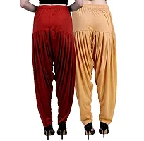 Casuals Women's Viscose Patiala Pants Combo Pack Of 2(Multicolored)-thumb3