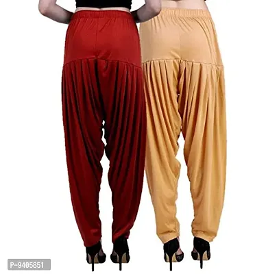 Casuals Women's Viscose Patiala Pants Combo Pack Of 2(Multicolored)-thumb4