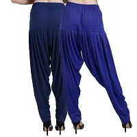 Casuals Women's Viscose Patiyala/Patiala Pants Combo 2(Navy Blue and Royal Blue; X-Large)-thumb2
