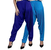 Casuals Women's Viscose Patiala Pants Combo Pack Of 2 (Multicolored)-thumb2