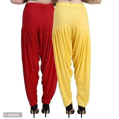 Casuals Women's Viscose Patiyala/Patiala Pants Combo Pack Of 2(Multi-Coloured)-thumb3