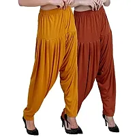 Casuals Women's Viscose Patiala Pants Combo Pack Of 2 (Multicolored)-thumb1