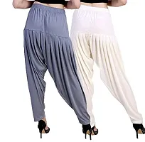 Casuals Women's Viscose Patiala Pants Combo Pack Of 2 (SteelGrey and Coffy Brown ; 2XL)-thumb3