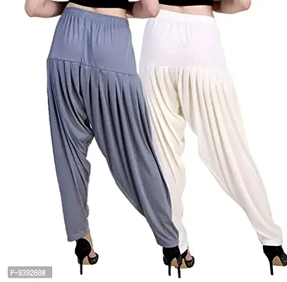 Casuals Women's Viscose Patiala Pants Combo Pack Of 2 (SteelGrey and Coffy Brown ; 2XL)-thumb4