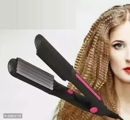 Hair Crimper Beveled edge for Crimping  Styling and volumizing with Ceramic Technology for gentle and frizz-free Crimping Electric Hair Tool Model no. - AZN 8006-thumb0