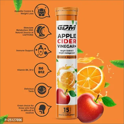 Apple Cider Vinegar+ for Weight Control and Weight Management - Orange Flavor ( Pack of 1)-thumb2